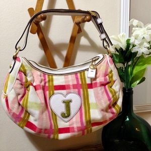 JUICY COUTURE Velour Plaid Hobo